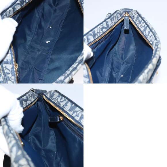 DIOR Trotter Canvas Shoulder Bag Navy - Picture 13 of 14